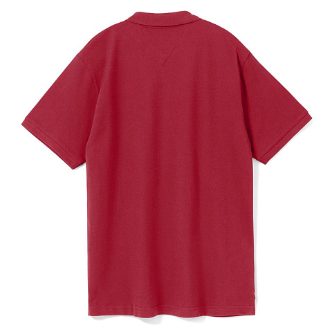 Рубашка поло мужская Neptune, вишнево-красная - рис 3.