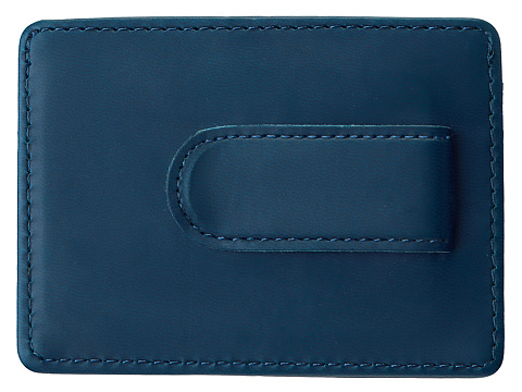 Картхолдер для двух карт и наличных денег с зажимом Crave, темно-синий - рис 3.