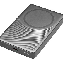 Магнитный беспроводной внешний аккумулятор, QC/PD Сёрф, 10000 мАч, серый