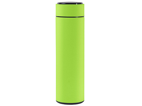 Термос FAMILY MARK LED, soft touch (Светло-зелёный) - рис 2.