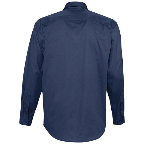 Рубашка мужская с длинным рукавом Bel Air, темно-синяя (кобальт) - рис 3.