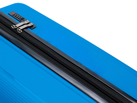 Чемодан TORBER В Отпуск, ярко-синий, полипропилен, 55 х 36 х 21,5 см, 37 л - рис 7.