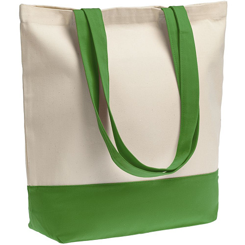Холщовая сумка Shopaholic, ярко-зеленая - рис 2.