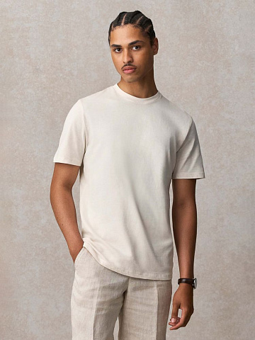 Футболка унисекс Lyam, темно-синяя - рис 7.