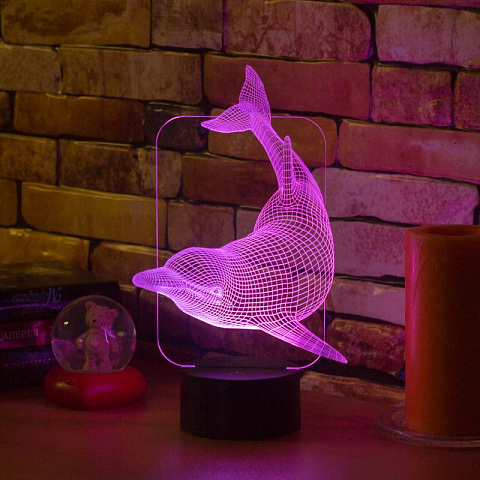 3D светильник Дельфин - рис 2.