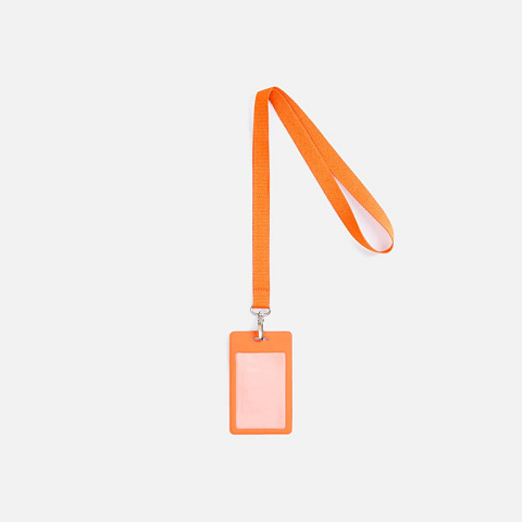 Лента для бейджа Pin, светло-оранжевая - рис 3.