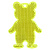 Пешеходный светоотражатель «Мишка», неон-желтый - миниатюра - рис 2.