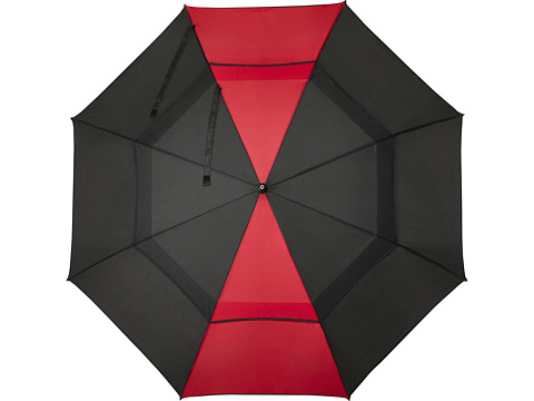 Джефф 30-дюймовый ветрозащитный зонт-трость, красный/черный - рис 2.
