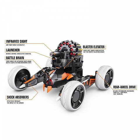 Радиоуправляемый боевой робот-машина с ракетами (оранжевый) - рис 3.