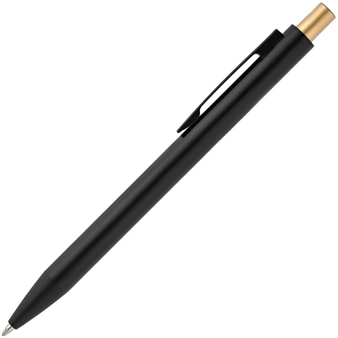 Ручка шариковая Chromatic, черная с золотистым - рис 3.