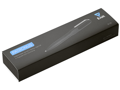 Металлическая ручка с флешкой на 16 Гб и светящимся логотипом Patronus, матовая черная - рис 11.