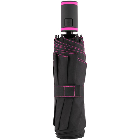 Зонт складной AOC Mini с цветными спицами, розовый - рис 4.