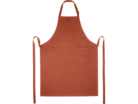 Фартук Andrea плотностью 240 г/м² с регулируемой завязкой на шее - Brick - рис 2.