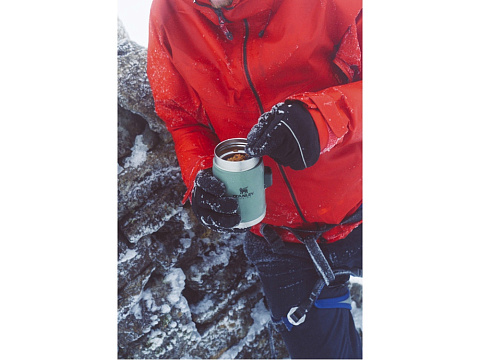 Банка для еды объемом 400 мл с ложкой-вилкой Stanley Legendary - черный матовый - рис 5.