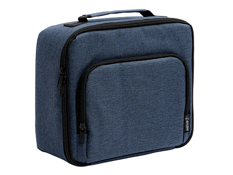 Сумка-холодильник из переработанного полиэстера Сотэк (SOTEK), меланжевый синий - рис 2.