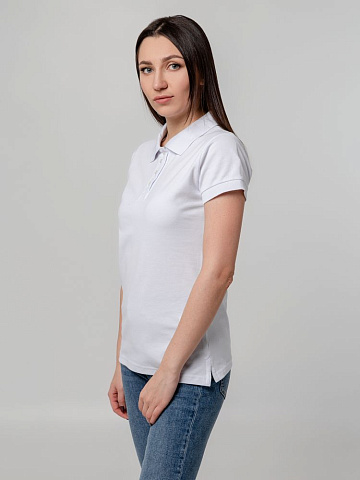Рубашка поло женская Virma Premium Lady, белая - рис 7.