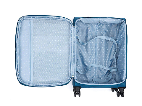 Чемодан TORBER ВИВИ, синий, полиэстер, 44 х 25 х 67 см, 63 л - рис 5.