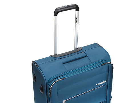 Чемодан TORBER ВИВИ, синий, полиэстер, 44 х 25 х 67 см, 63 л - рис 8.
