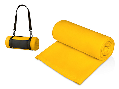 Плед Нежность с плечевым ремнем, желтый