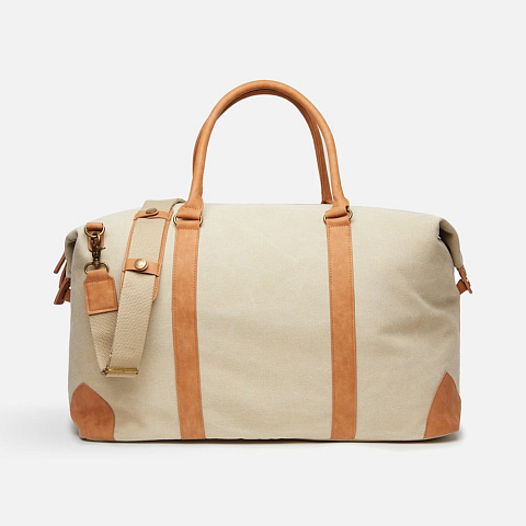 Дорожная сумка Bosler, бежевая - рис 3.