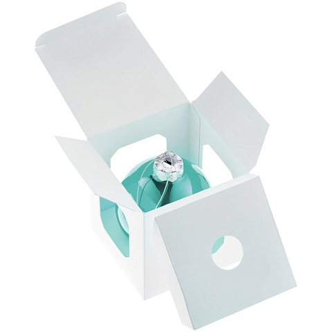 Елочный шар Finery Gloss, 8 см, глянцевый бирюзовый - рис 5.