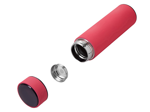 Термос FAMILY MARK LED, soft touch (Фуксия) - рис 8.