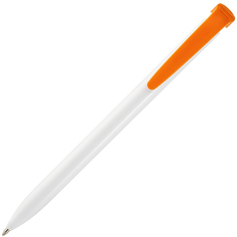 Ручка шариковая Favorite, белая с оранжевым - рис 4.