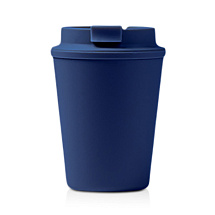 Стакан OKLAN/ОКЛАН с полипропиленовым корпусом и крышкой, синий нейви