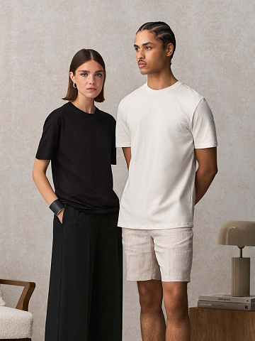 Футболка унисекс Lyam, молочно-белая - рис 9.