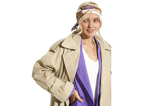 Платок Пасхальное яйцо-часы Петушок - рис 5.