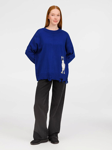 Джемпер Sharpick, темно-синий (кобальт) - рис 8.