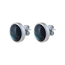 Пусеты Сфера SHELL Fiore Luna *AE02913-1 BW/S