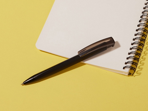 Ручка шариковая пластиковая Trinity K Transaprent Recy, черный - рис 5.