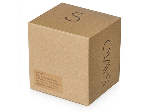 Водяные часы из бамбука Splash Hour, черный - рис 5.