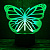 3D светильник Бабочка - миниатюра