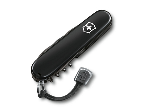 Нож перочинный VICTORINOX Spartan Onyx Black, 91 мм, 12 функций, чёрный, со шнурком в комплекте - рис 3.