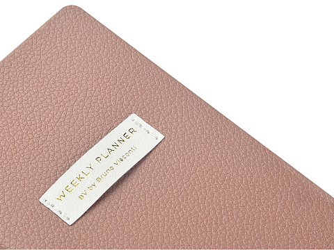 Еженедельник недатированный А6 Morandi. Пыльная роза с нашивкой, пыльно-розовый - рис 3.