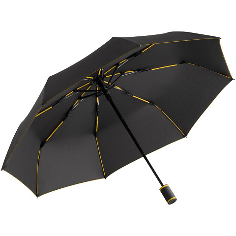 Зонт складной AOC Mini с цветными спицами, желтый - рис 2.