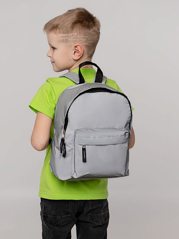 Рюкзак детский Manifest из светоотражающей ткани, серый - рис 9.
