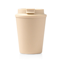 Стакан OKLAN/ОКЛАН с полипропиленовым корпусом и крышкой, бежевый