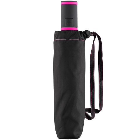 Зонт складной AOC Mini с цветными спицами, розовый - рис 3.