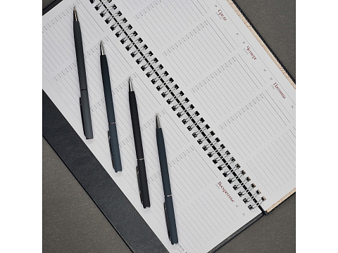 Ручка шариковая автоматическая BrunoVisconti® PALERMO цвет корпуса графитовый, soft-touch, 0.7 мм - рис 6.