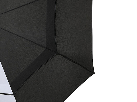 Джефф 30-дюймовый ветрозащитный зонт-трость, белый/черный - рис 4.
