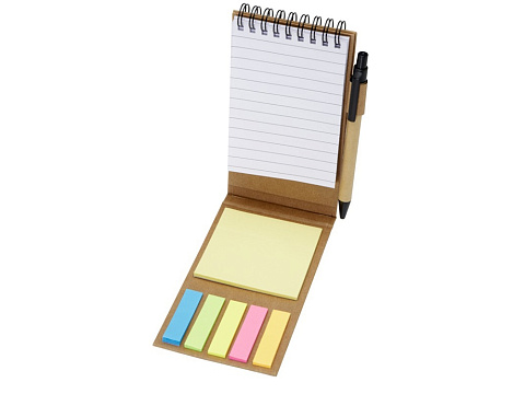 Flipper липкий блокнот с шариковой ручкой - Натуральный - рис 4.