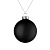 Елочный шар Finery Matt, 8 см, матовый черный - миниатюра