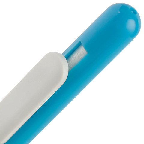Ручка шариковая Swiper, голубая с белым - рис 5.