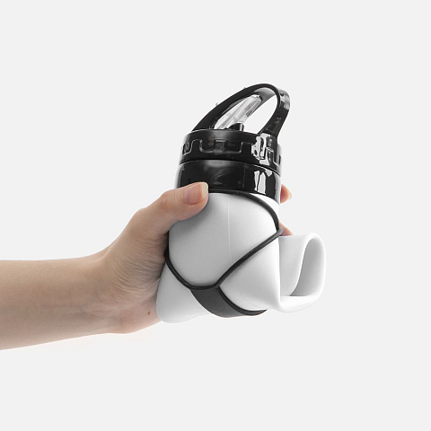 Складная бутылка для воды Langfossen, белая - рис 8.