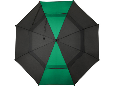 Джефф 30-дюймовый ветрозащитный зонт-трость, зеленый/черный - рис 2.