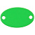 Шильдик металлический Alfa Oval, зеленый неон - миниатюра - рис 2.