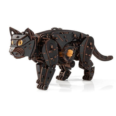 Конструктор 3D из дерева "Механический Черный Кот (Кошка)" - рис 3.